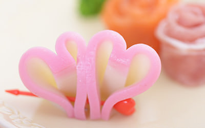 飾り切り　ハート　完成